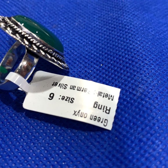 🧜🏻‍♂️🟩Sterling silver And onyx ring-5⭐️⭐️ - Picture 4 of 7